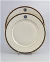 (ZEPPELINS.) Pair of 10"" service plates by Heinrich,